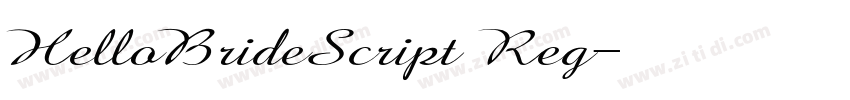HelloBrideScript Reg字体转换 HelloBrideScript Reg字体转换
